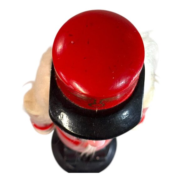 Vintage Wooden Red & Black Handcrafted Nutcracker Figurine Toy Soldier 14" - Picture 8 of 10